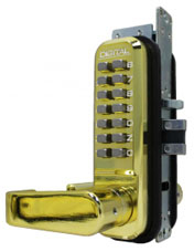 LockeyUSA 2985BB Keyless Narrow Stile Lever Lock Passage