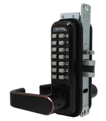 LockeyUSA 2985JBMGDC Keyless Narrow Stile Lever Lock Passage
