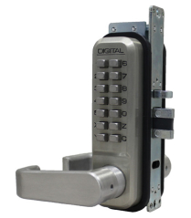 LockeyUSA 2985SCMGDC Keyless Narrow Stile Lever Lock Passage