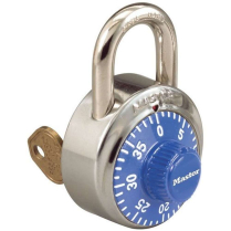 Master Lock 1525BLU-V629 Combination Padlock w/ Key Override