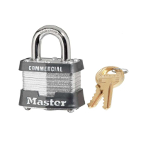 Master Lock 3KA-0356 Padlock -1-9/16" -Laminated Steel