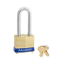 Master Lock 4LH Padlock 1-9/16 Brass KD w/ 2" Shackle