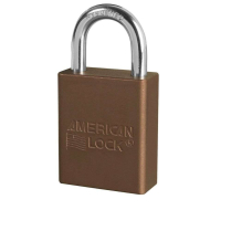American No. A1165BRN Aluminum 6-Pin Safety Padlock
