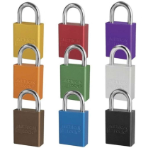 American No. A1165NMKYLW Aluminum 6-Pin Safety Padlock