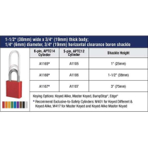 American No. A1167NYLW Aluminum 6-Pin Safety Padlock