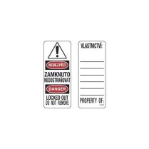 Master Lock S141LCSLEN (411) Multilingual Padlock Label