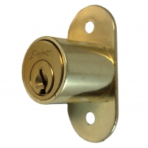 S. Parker Hardware Sliding Door Push Lock, Brass