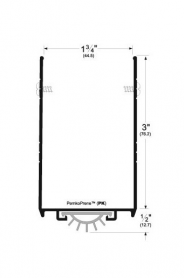 Pemko 221AV-36 Door Bottom, 36 Inches, Vinyl Insert