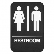 Rockwood BFM686 Plastic "DUAL" Restroom Sign