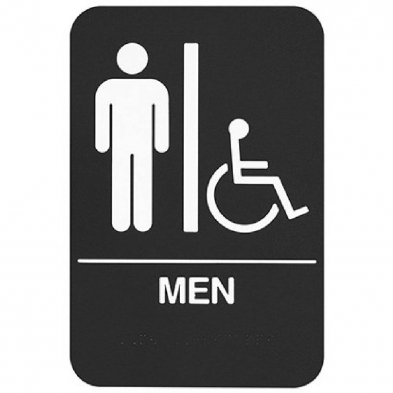 Rockwood BFM687 ADA MEN Restroom Plastic Sign