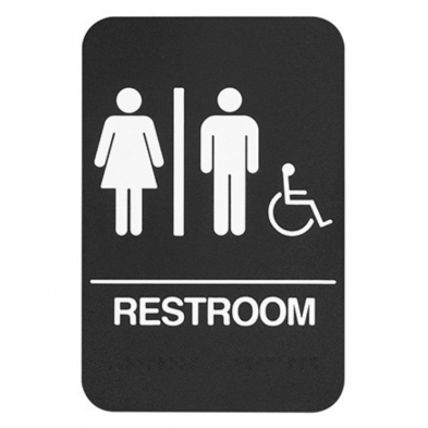 Rockwood BFM689 ADA "DUAL" Restroom Sign