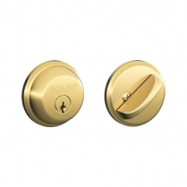 Schlage B60N-605-KA4 Deadbolt, Single Cylinder, Bright Brass