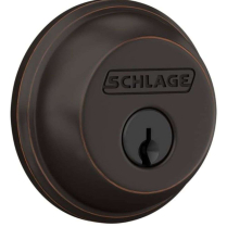 Schlage B60N-716 Deadbolt, Single Cylinder, Antique Bronze