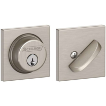 Schlage B60N-COL-619 Deadbolt, Single Cylinder, Satin Nickel