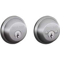 B62 626 DEADBOLT 12-321 SATIN CHROME DOUBLE CYL C-KWY