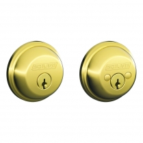 Schlage B62N-505 Deadbolt, Double Cylinder, Lifetime Brass