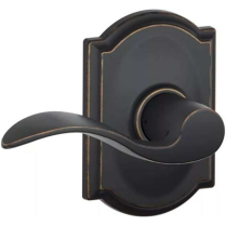 Schlage F10 ACC 716 CAM Accent Lever Passage Camelot Rosette