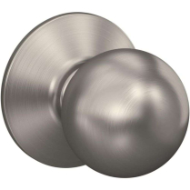 Schlage F10-ORB-619 Passage Latch, Orbit Knob, Satin Nickel
