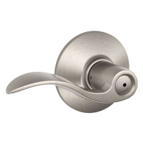 Schlage F40-ACC-619 Privacy Lock, Accent Lever, Satin Nickel