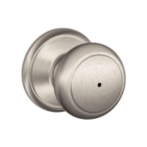 Schlage F40-and-619 Privacy Lock, andover Knob, Satin Nickel