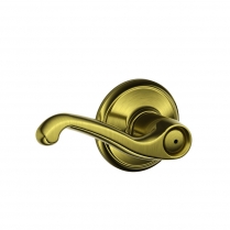 Schlage F40-FLA-609 Privacy Lock, Flair Lever, Antique Brass