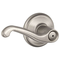 Schlage F40-FLA-619 Privacy Lock, Flair Lever, Satin Nickel