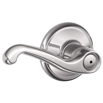 Schlage F40-FLA-625 Privacy Lock, Flair Lever, Bright Chrome