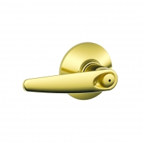 Schlage F40-JAZ-605 Privacy Lock, Jazz Lever, Bright Brass