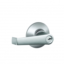 Schlage F51A-ELA-626 Entry Lock, Elan Lever, Satin Chrome