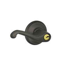 Schlage F51A-FLA-613 Entry Lock, Flair Lever