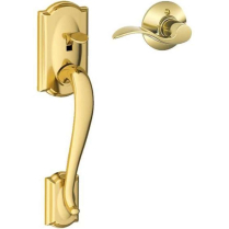 Schlage FE285-CAM-ACC Handleset Lifetime Brass