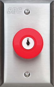 SDC 432KUR Momentary DPST Mushroom Button