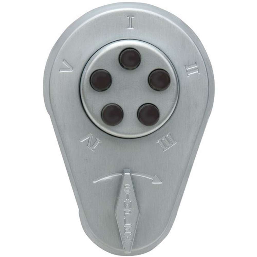 thumbnail interactive-video image 1 of Kaba Simplex 1011-26D-41 Mechanical Push Button Entry Lockset - Knob, Left Hand, White 1 of 6