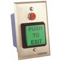 Securitron PB22 2" Illuminated "Push To Exit" Pushbutton