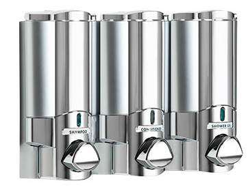 chrome shower dispenser