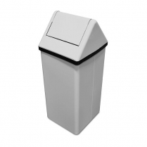 Swing Top Waste Bin 14 x 14 x 35" White