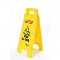 Safety - Floor Sign w/"Caution Wet Floor" Imprint 2-Sided 25