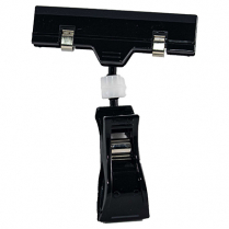 Signage Rod Clip & Display Clip 3" H x 3" W Top Black
