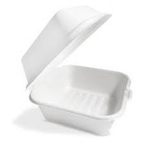 Bio Sugarcane Bagasse Clamshell Container 6x6x3" 400/cs