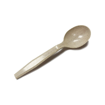 6" Medium Weigh Paddy Fiber Soup Spoon Biodegradable 1000/cs