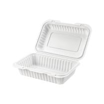 PP White Hinged Container 5x5x2.8'' 250pcs/cs