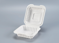 PP White Hinged Container 6x6x2.8" 250/cs