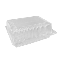 PET Clear Hinged Container 6x9x3.5" 300/cs