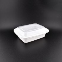 LRR 12oz White Rectangle Container (e12) 150set/cs