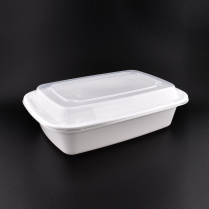 LRR 38oz (T38) White Rectangle Container 150set/cs