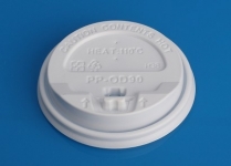 OD90-White PP Lid with Cap for 10-20oz Paper Cup 1000/cs