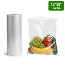 12x20" Low Den Produce Roll Bag 32mic 4rolls/cs
