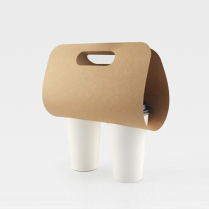 1700351 Kraft Paper 2 Cup Carrier 400/cs