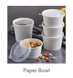 Paper Bowls: Ideal for soups, salads, and other dishes, providing a sustainable alternative to plastic bowls.