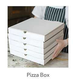 Pizza Boxes: Sturdy and insulated to keep your pizzas hot and fresh during transport.